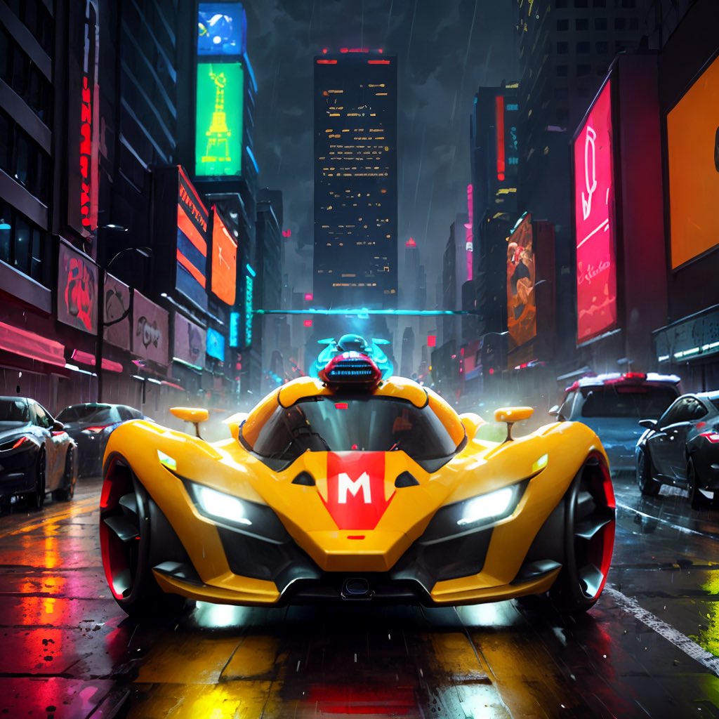 CarGeniusAI's tweet photo. What if Mario Kart was designed as a real car? 🚗
Someone make this car for me 😌
Thank to @Lasco_ai
#ConceptCarDesign #DreamRideWanted #CarDesign #SuperMario #SuperMarioCart #ArtisticCar #Lascoai #aiimage #AIArtworks #AIcommunity https://t.co/7tqZOeMTT4