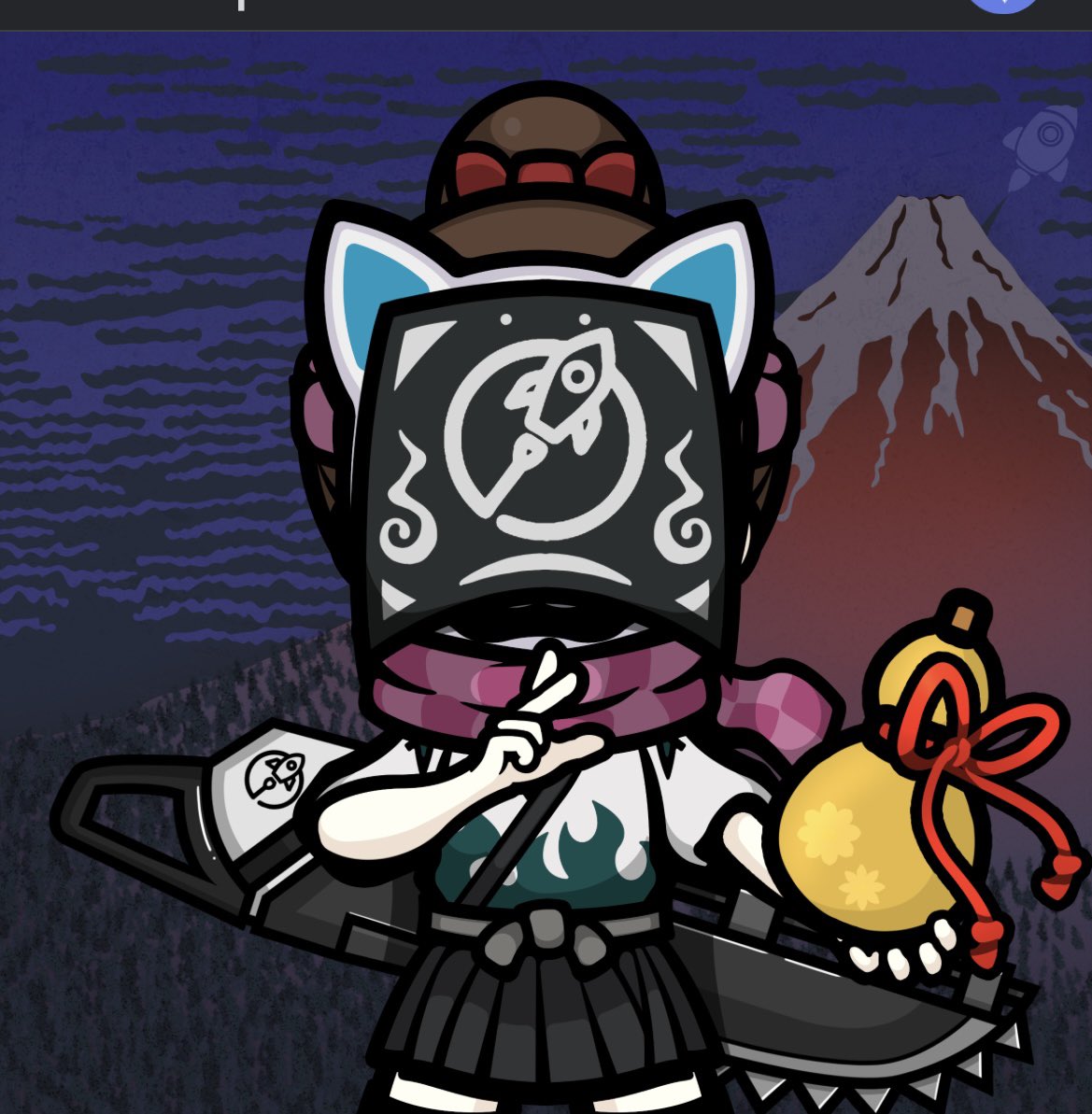 39santaisen's tweet image. 「Crypto Ninja World EVOLUTION 2nd」
リビール完了🚀

『一夜』来た❣️

さらに
お札と富士山背景🗻も来てくれた❣️

#STARTJPN #CNW #KOUSEI @KzcHArt