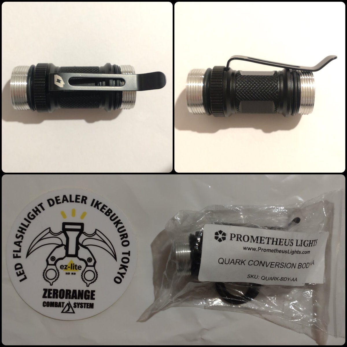 RyXJSg8V1eZ7mfP's tweet photo. PROMETHEUS LIGHTS QUARK CONVERSION BODY-AA
先日ez-liteさんで購入。
QUARKのAA変換ボディ。
前後リバーシブル構造。
装着時、全長は9.5cmになります。
よりコンパクトになり取り回しがさらに良くなります(*´ω`*)
#PROMETHEUSLIGHTS
#FOURSEVENS
#QUARK
#Flashlight
#ezlitetokyo https://t.co/CqVUa8Mv72