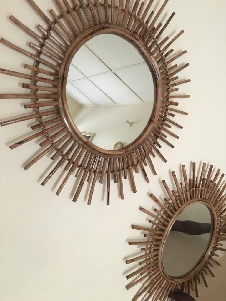 This piece is a beautiful hand crafted round mirror made from cane/rattan. 
Price- #20000 🇳🇬
Pickup- Ibadan.
Nationwide delivery

Payment confirms Order
All items are handmade❤️

#ibadan #mirror #cane #hakimi #protest
