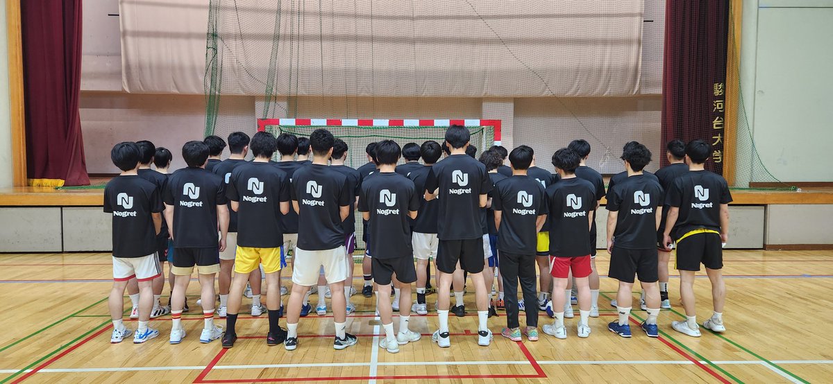 今季のチームTシャツはNogret様に作っていただきました。着心地も良く、シンプルなデザイン格好いいです(^_^)/皆様も是非👀‼️
#駿河台大学ハンドボール部
<a href="/Nogret1933/">Nogret</a> 
#Nogret