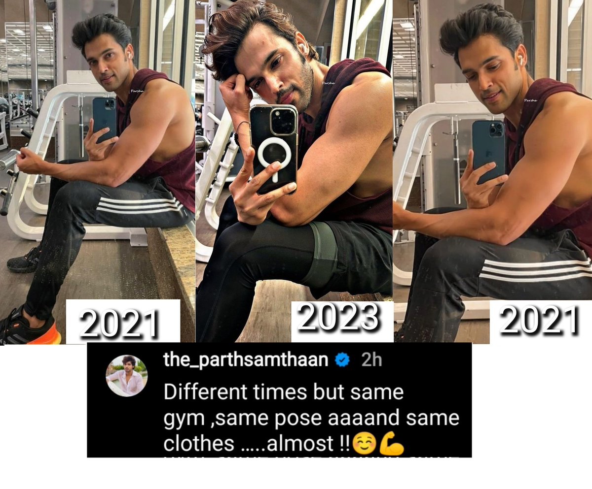 Different times but same gym ,same pose aaaand same clothes …..almost !!☺️💪
#ParthSamthaan @LaghateParth #travelphotography #ParthSamthaan𓃵  #lifetimecanton #fitnessjourney #michigan #usadiaries #KYYS4OnVoot #MaNan #nititaylor @justvoot
#KYYS4OnVoot #KYYS5OnVoot #Bollywood