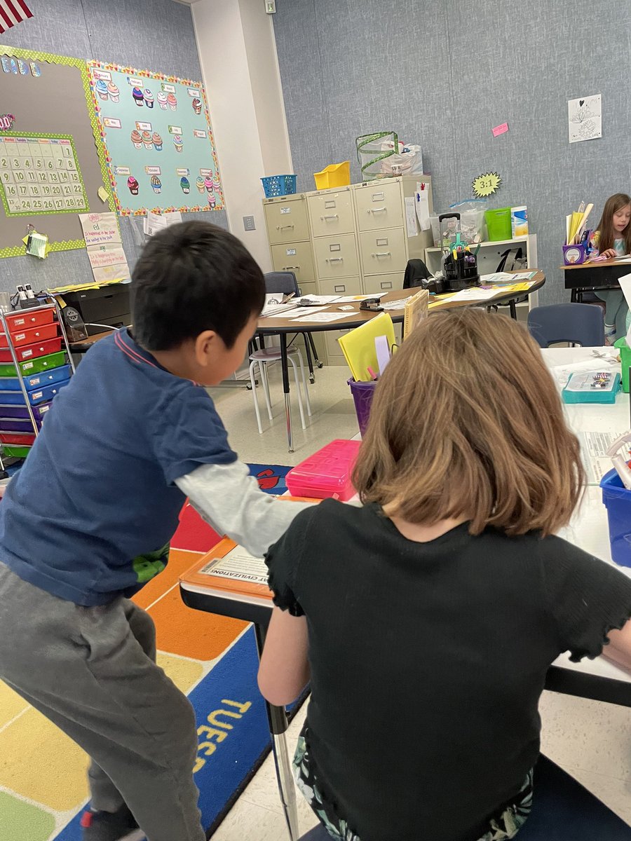 garcianazarioe's tweet photo. Math Peer Collaboration is alive in 2nd!🎉 Benefits: It makes learning active, it develops social skills, it builds confidence. @PetersColonyES @Mcfadden_LISD @RebeccaChirinos #iheartpces https://t.co/f3IKm5viJd