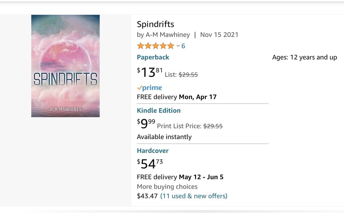 ammawhiney's tweet photo. Soft covers of my debut novel Spindrifts (2021) are on sale at https://t.co/1IHV9nFB19 #CanLitChallenge #hope #books #BooksWorthReading https://t.co/P4ydWOcOWY