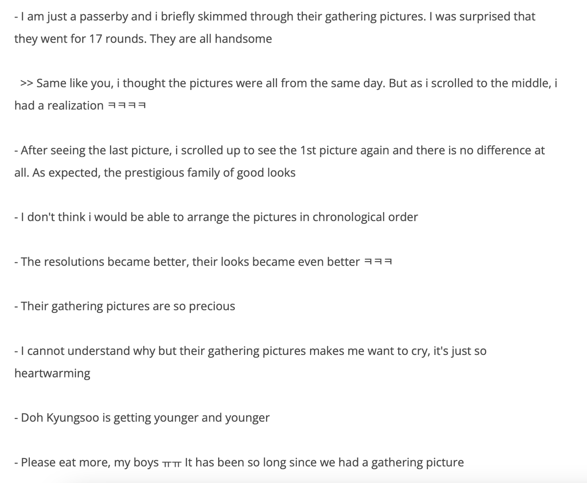 [Theqoo] Compilation of #EXO gathering pictures <a href="/weareoneEXO/">EXO</a> (more pics on blog)

link: netzonexo.blogspot.com/2023/04/theqoo…