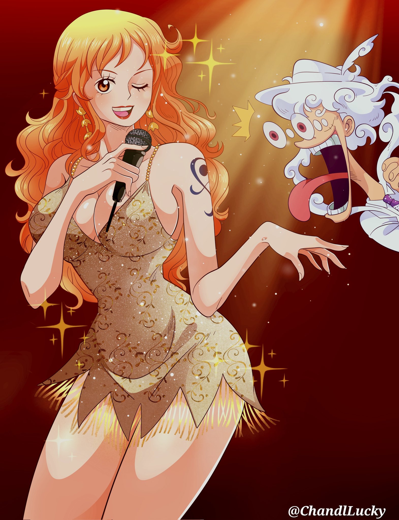 Nami & Luffy 💕 art by @ChandlLucky : r/OnePiece