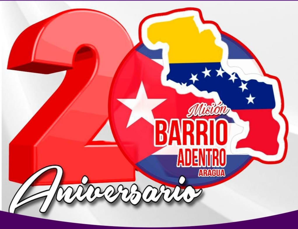La vocación internacionalista de la Revolución cubana y Bolivariana presente en la misión Barrio Adentro.
#20AniversarioBarrioAdentro
#CubaPorLaVida
#CubaCoopera
<a href="/Cubacooperaven/">Brigada Médica Cubana en Venezuela</a>
<a href="/MINSAPCuba/">Ministerio de Salud Pública de Cuba</a>
<a href="/japortalmiranda/">José Angel Portal Miranda</a>