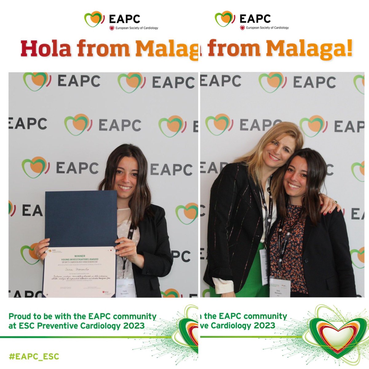 Honoured to be the mentor of such bright colleague#ESCprev2023#sara Monosilio won the YIA Sports Cardiology and Exercise in Malaga
#EAPC_ESC #ESCPrev2023 @EAPCPresident