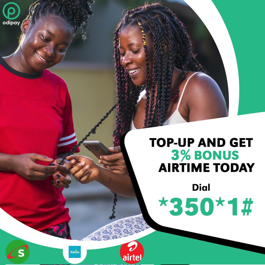 OdiPayKe's tweet photo. Form yako ya weekend ni gani? Get up to 3% bonus on airtime purchase via #OdiPay. Simply dial *350*1# or visit https://t.co/432Z73n5IT and enjoy convenient airtime recharge across all mobile networks.

|Kalenjins| |Hakimi| |#RiggyG| |Safaricom| |Telkom| |Airtel| |Salt| #Bonus| https://t.co/Pxqqjehvff
