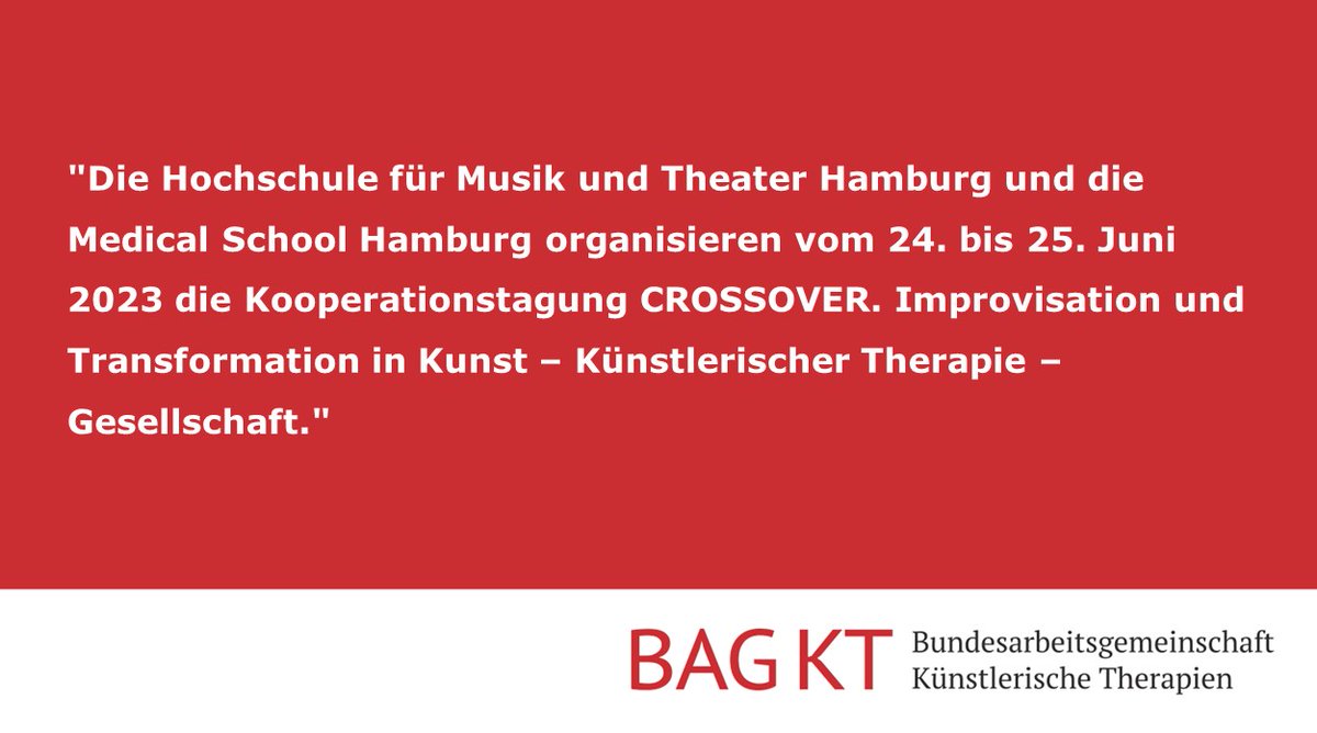 BAG_KT's tweet photo. Für Early Birds - Frühbucherrabatt nur noch bis heute:
https://t.co/pt1kYGzmFQ
@HfMT_Hamburg #crossover https://t.co/V38TUg0o40