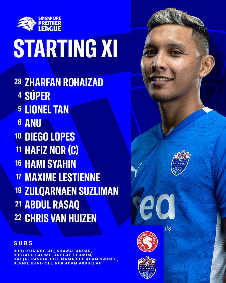 lioncitysailors's tweet photo. ⚓️ Team News

2️⃣ changes for the Sailors as Anu and Hami Syahin return to the starting XI! 🙌 

#whiteblueandbold #lioncitysailors #YGLLCS https://t.co/jLE3urOSpL