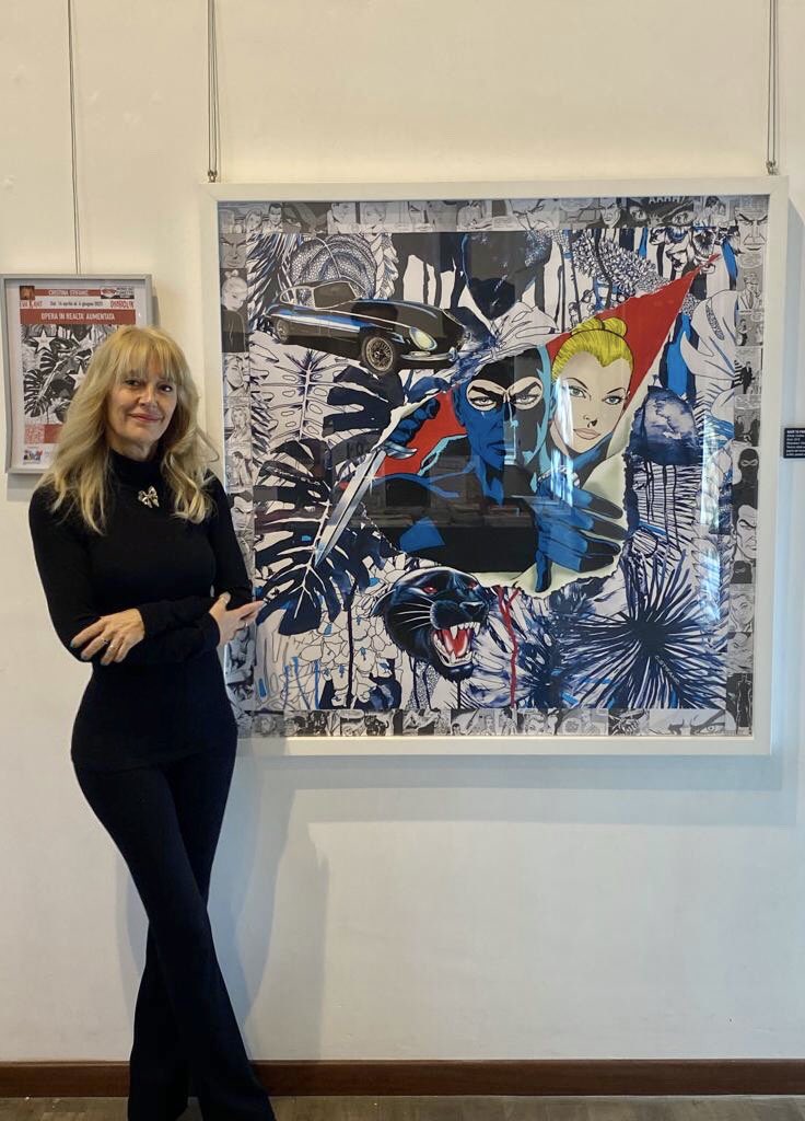 CStifanic's tweet photo. Mostra su Diabolik in realtà aumentata al Museo del Fumetto di Milano dal 14 Aprile fino al 4 Giugno. Felice ed onorata di far parte dell’universo diabolico come artista pop art da oltre 15 anni. 
@diabolikofficial #popartitaliana #diabolik #evakant #cristinastifanic #comics #AR https://t.co/SkgiXoosYd