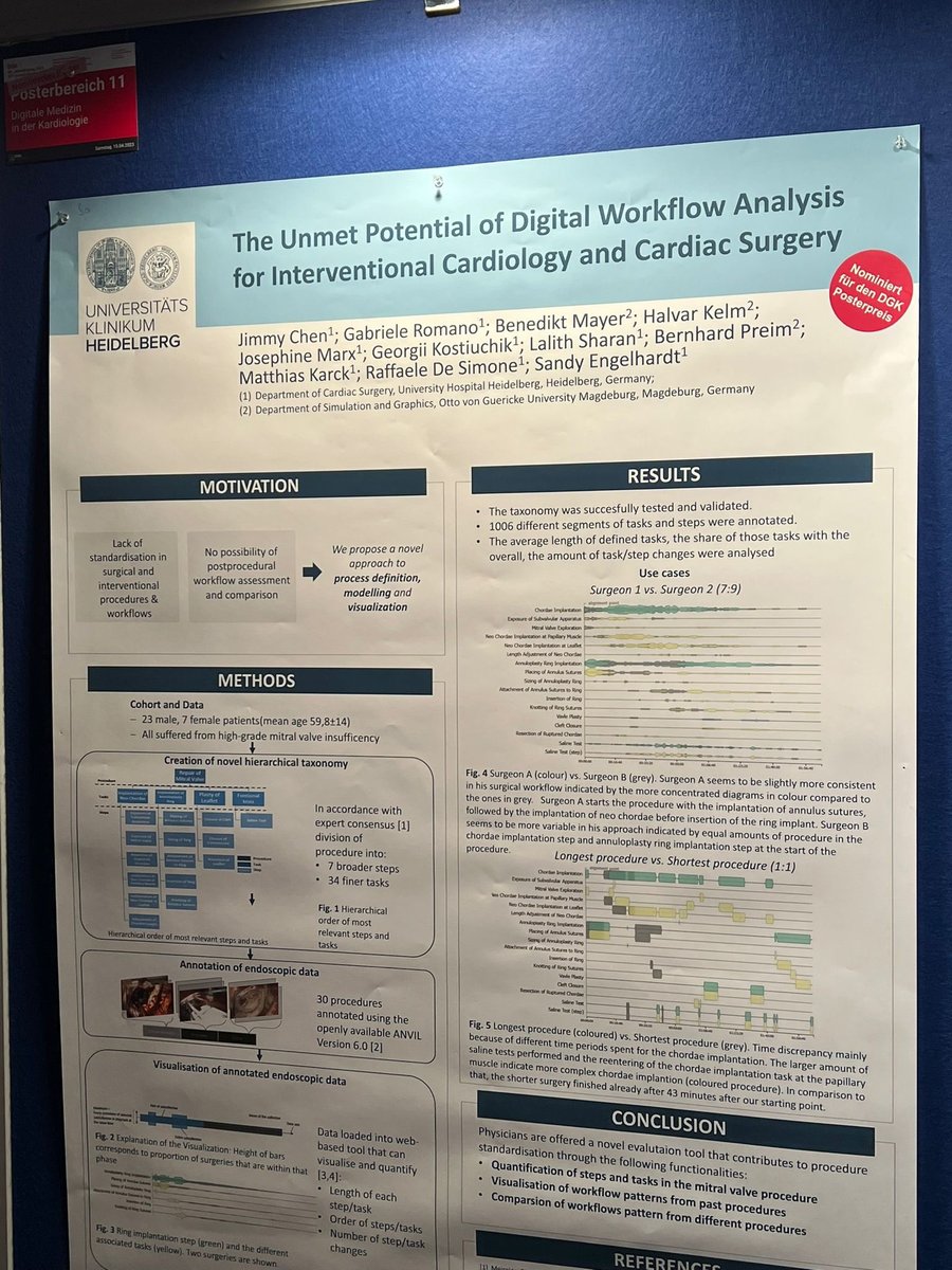 SandyEngelh's tweet image. Jimmy Chen's Poster was nominated for Best Poster Award #DGKJahrestagung
#ProcessModelling #MitalValveRepair
