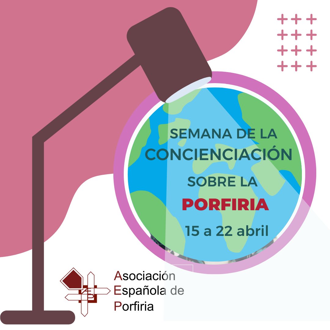 porfiria_org's tweet photo. Da inicio de la 𝕊𝕖𝕞𝕒𝕟𝕒 𝕕𝕖 ℂ𝕠𝕟𝕔𝕚𝕖𝕟𝕔𝕚𝕒𝕔𝕚𝕠́𝕟 𝕤𝕠𝕓𝕣𝕖 ℙ𝕠𝕣𝕗𝕚𝕣𝕚𝕒.
𝒟ℯ𝓁 15 𝒶𝓁 22 𝒹ℯ 𝒶𝒷𝓇𝒾𝓁
la 𝑷𝒐𝒓𝒇𝒊𝒓𝒊𝒂 𝒆𝒏 𝒆𝒍 𝒑𝒖𝒏𝒕𝒐 𝒅𝒆 𝒎𝒊𝒓𝒂.
#laporfiriaExiste #porfiria #somosAEP
#SpotlighPorphyria #porphyria #PorphyriaAwarenessWeek https://t.co/9FdiK6EXb0