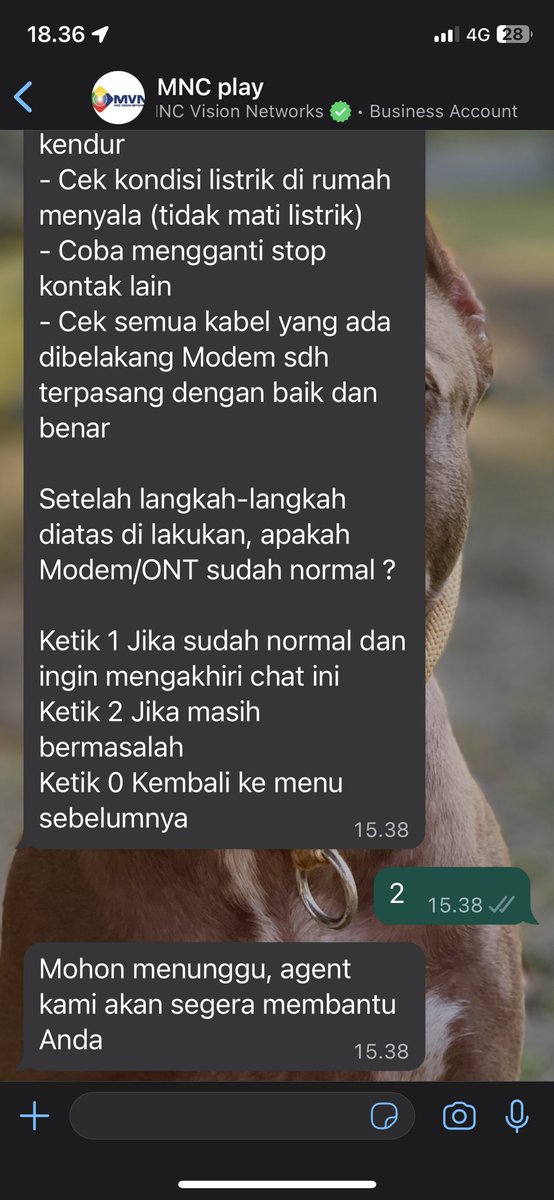 adit4net's tweet photo. udah nyala lg min, enak komplen di sosmed drpd di call center, keseringan di ghosting nya min 🤫 https://t.co/VpoGfn8usX