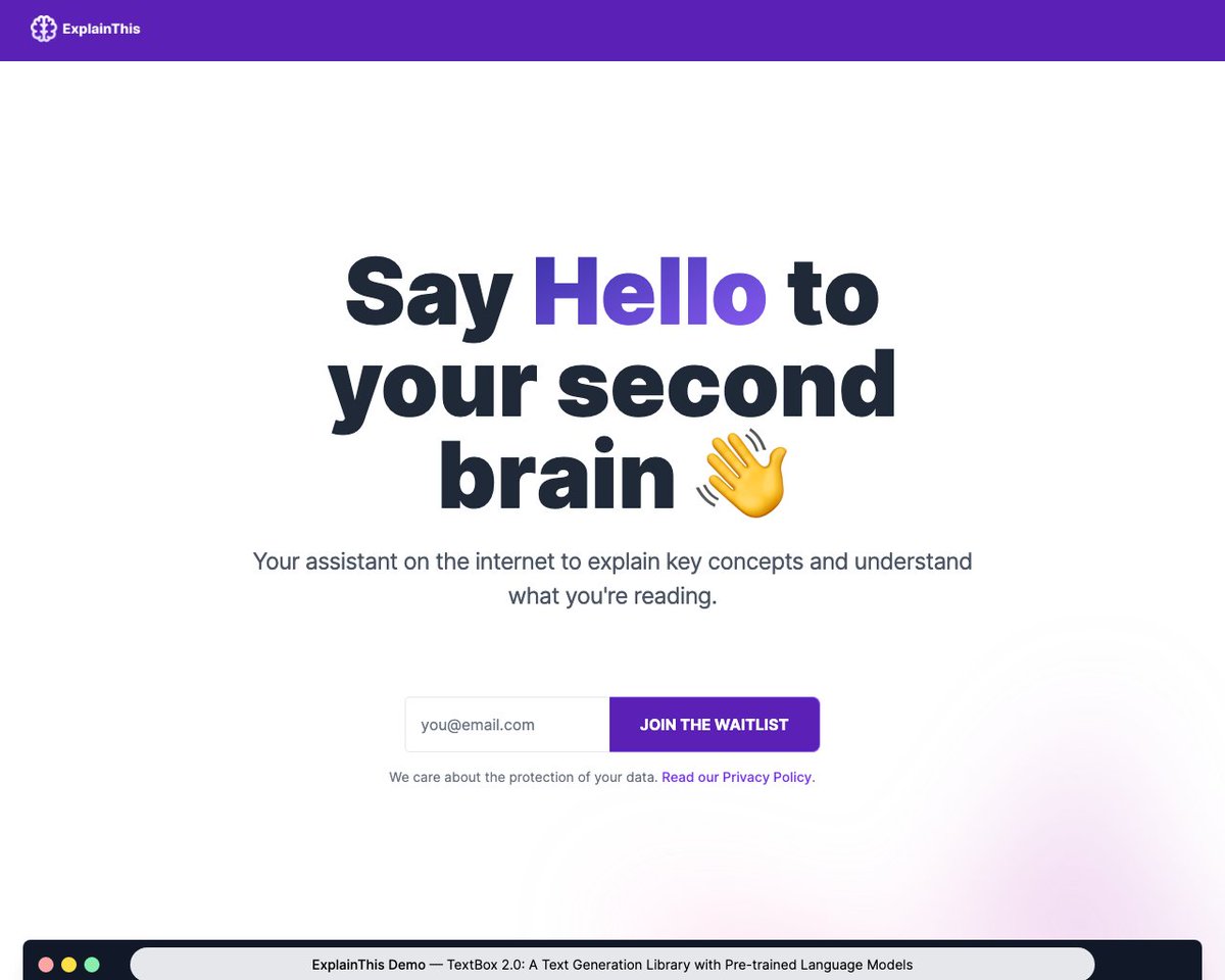 enbifa's tweet image. 🔥💡Discover "ExplainThis" 

The 📊 Summarizer AI Tool

Try it at explainthis.ai

Follow me for new #AI Tools.

Check it out among hundreds of other AI tools on my #AIToolbox repository:

github.com/enbifa/AI-Tool… 

#ExplainThis
#AI