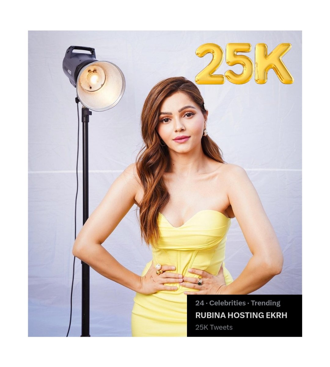 Kudos to everyone for making this trend a success 💫 , Completed 25K

RUBINA HOSTING EKRH #RubinaDilaik