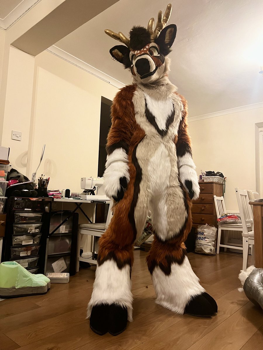 Vincent🇬🇧🇵🇱 🔜 Megaplex🇺🇸, GLC🇨🇭 (@vincehooves) on Twitter photo Teased a little yesterday, so here he is!!!!!
Completed my first ever fullsuit with the incedibly talented, patient and lovely <a href="/vaultdurito/">Finest Venison🦌🤓 🔜TFF</a> ( <a href="/YCHsuits/">YCHsuits @Home</a> )
Needs some shaving still, but a week of intense work has resulted in a suit I could not be happier with 🦌❤️
#fursuit Teased a little yesterday, so here he is!!!!!
Completed my first ever fullsuit with the incedibly talented, patient and lovely <a href="/vaultdurito/">Finest Venison🦌🤓 🔜TFF</a> ( <a href="/YCHsuits/">YCHsuits @Home</a> )
Needs some shaving still, but a week of intense work has resulted in a suit I could not be happier with 🦌❤️
#fursuit