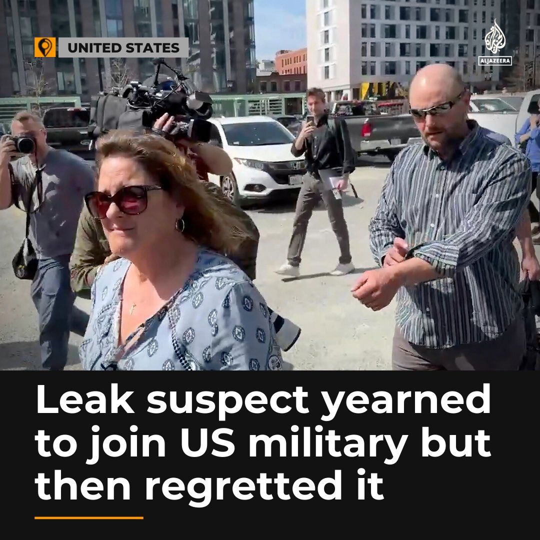 AJEnglish's tweet photo. The Man accused of leaking highly classified documents set his sights on joining the US military from an early age https://t.co/wI9ivTgs85 https://t.co/7wXmcPZqZv