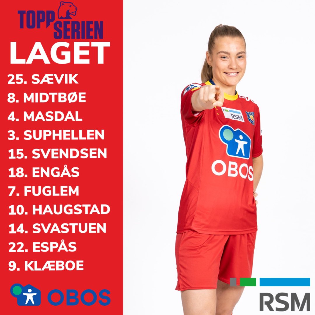 Dette er laget som starter mot Rosenborg 🫡

Avspark 15:00🕰️

Heia Røa❤️💛💙

#obos #rsm