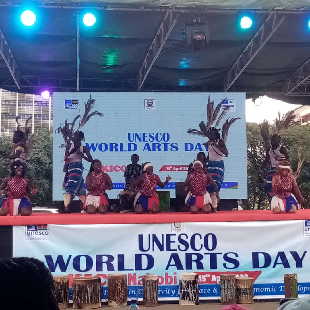 UnescoYouthKe's tweet photo. #HappeningNow 

The #WorldArtsDay currently on going at KICC. 

Today marks the final day of the celebrations 10th Anniversary of KNATCOM'S and 4th cultural celebration. 

The closing ceremony to begin shortly.
#WorldArtsDay https://t.co/Z9Y1yGThlc