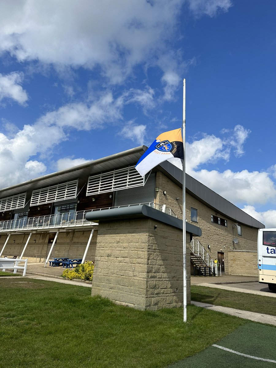 The flag is at half mast today in respect of the passing of club legend Arthur Brogden.
There will be a minutes silence before the West Park game today.