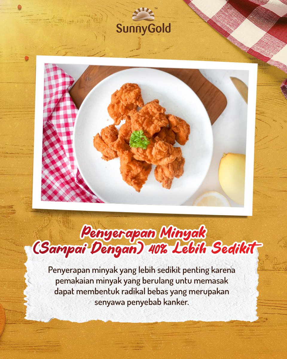 SunnyGoldID's tweet photo. Penasaran kenapa tiap makan Sunny Gold itu selalu lebih enak?๐
Ini loh Golden Friends faktanya!
Teknologi FSO yang digunakan saat produksi produk โ produk Sunny Gold bikin rasanya lebih enak, juicy, dan lebih sehat.
#SunnyGold #GoldenFriends #DoubleFso #GoldenTaste https://t.co/H66gzGe0nZ