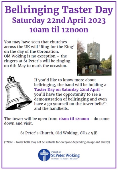 Try your hand at bell ringing <a href="/wokingboard/">Woking Noticeboard</a> <a href="/WokingUncovered/">Woking Uncovered</a> @woking <a href="/Woking/">Paul</a>_NewsMail <a href="/weare_woking/">weare_woking</a> , lots of fun