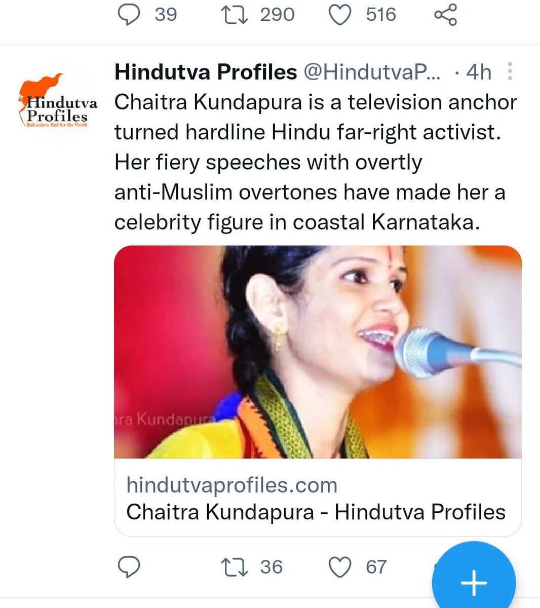 truthseeker183's tweet photo. I never follow this hinduphobic profile nor I ever visited it's page but it still showing me hateful content for days now
@TwitterIndia @HMOIndia @PMOIndia such accounts not only spread hate but shares private information about individual.there life could be in danger due to this https://t.co/glJ96h5WRZ