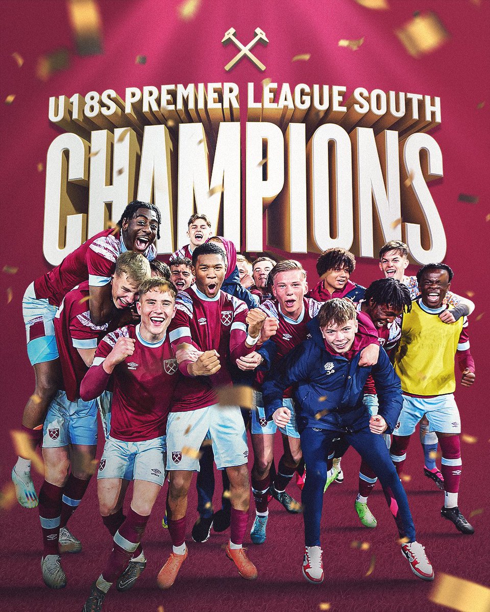West Ham United - U18 Premier League South Champions! 🏆

Congratulations to our young Hammers ⚒️
