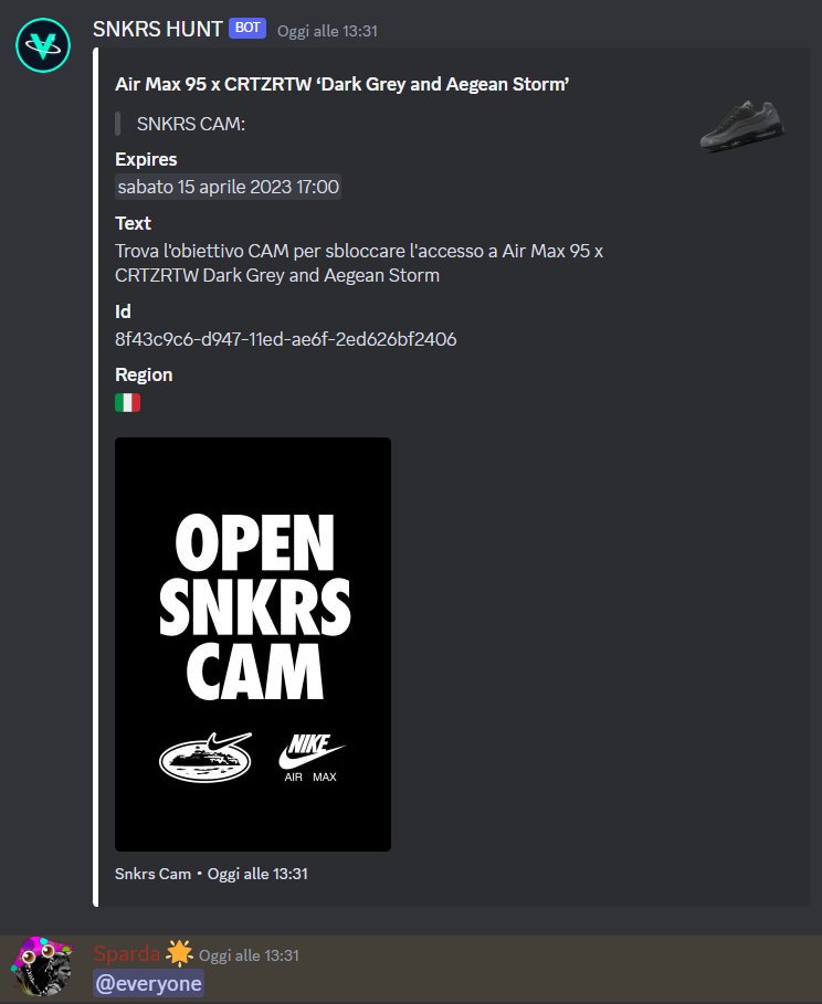 voidntwrk's tweet photo. EARLY SNKRS CAM PHOTO (not leaked took from backend) + STOCK LIVE on SNKRS HUNT MONITOR means SUCCESS 💫💫💫 https://t.co/d85CQEHkCd