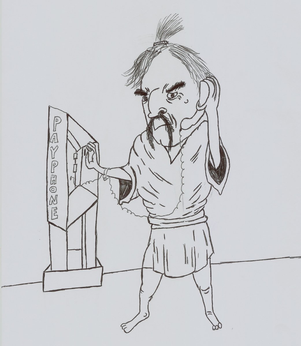 burntfry90's tweet photo. Samurai On A Payphone.
-------
#Japan #notanime #internationalartistday #iaa #Asian #1990s #1980s #drawing #art #handdrawn #sketch #pencil #Artists #Asia https://t.co/foe8P96HJP