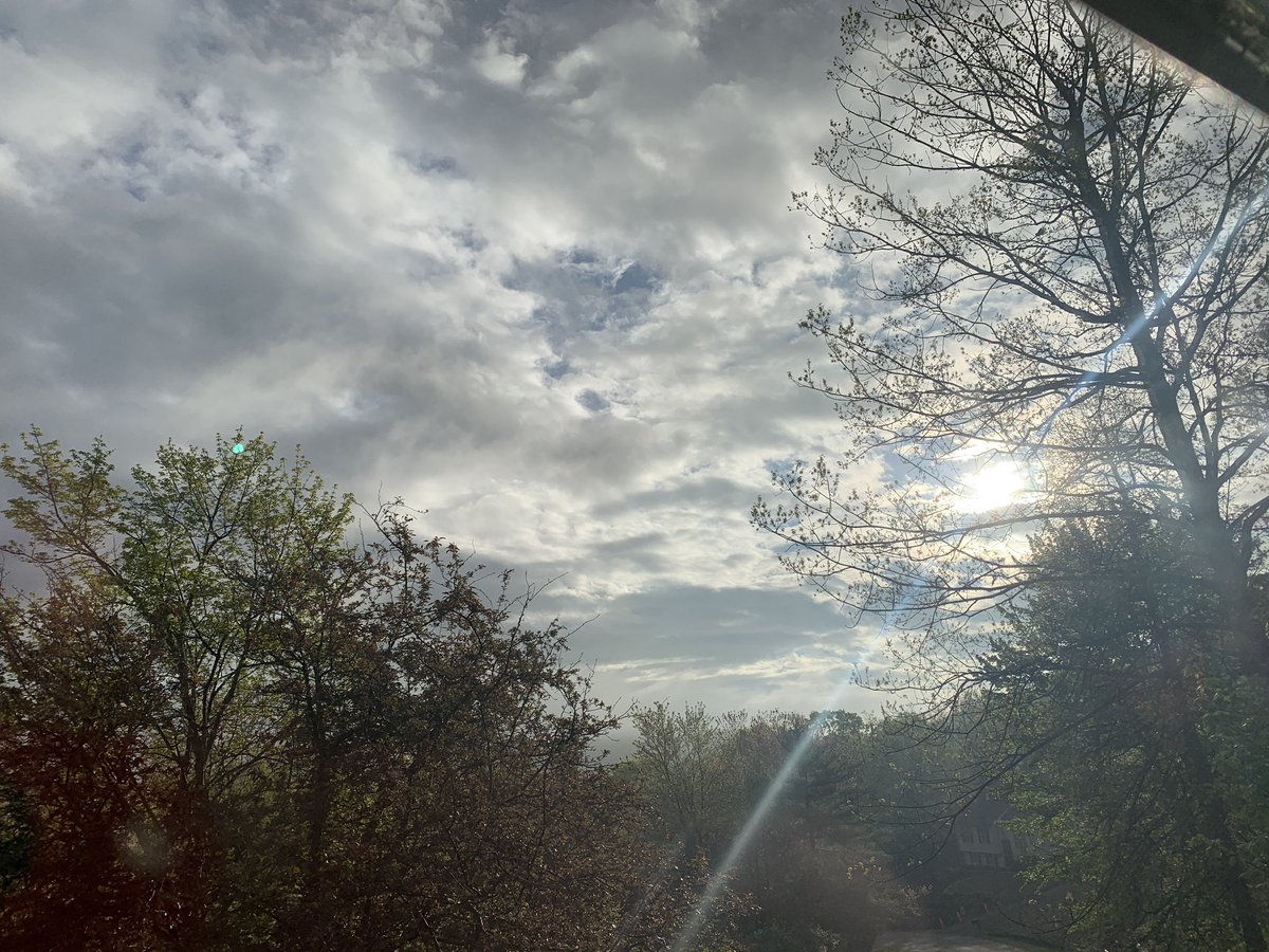 KevinMyattWx's tweet photo. Sun breaking through on this Saturday AM. A rare Saturday for 2023 in SW/S’side Va that will be both warm (70s-near 80) and (mostly) dry … AM showers north of Roanoke, slight chance in afternoon. Sunday PM will bring showers/t-storms ahead of cold front. https://t.co/tUdmR0zQ1j