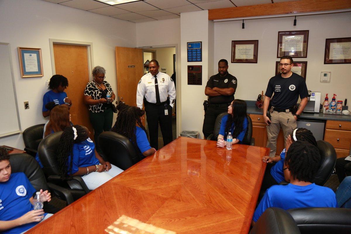 DelrayBeachPD's tweet photo. @CmsDelray (Carver Middle School) is the first school in Florida to have a Criminal Justice Academy program at the middle school level. Students from this program recently toured the county courthouse and Delray Beach Police Dept. to learn more about how we operate. #TeamDelray https://t.co/LPjFgIh21s