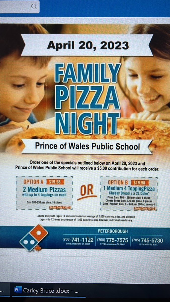 PoWprincipal's tweet photo. POW Pizza Night! April 20th! https://t.co/3WlQgfdUEB