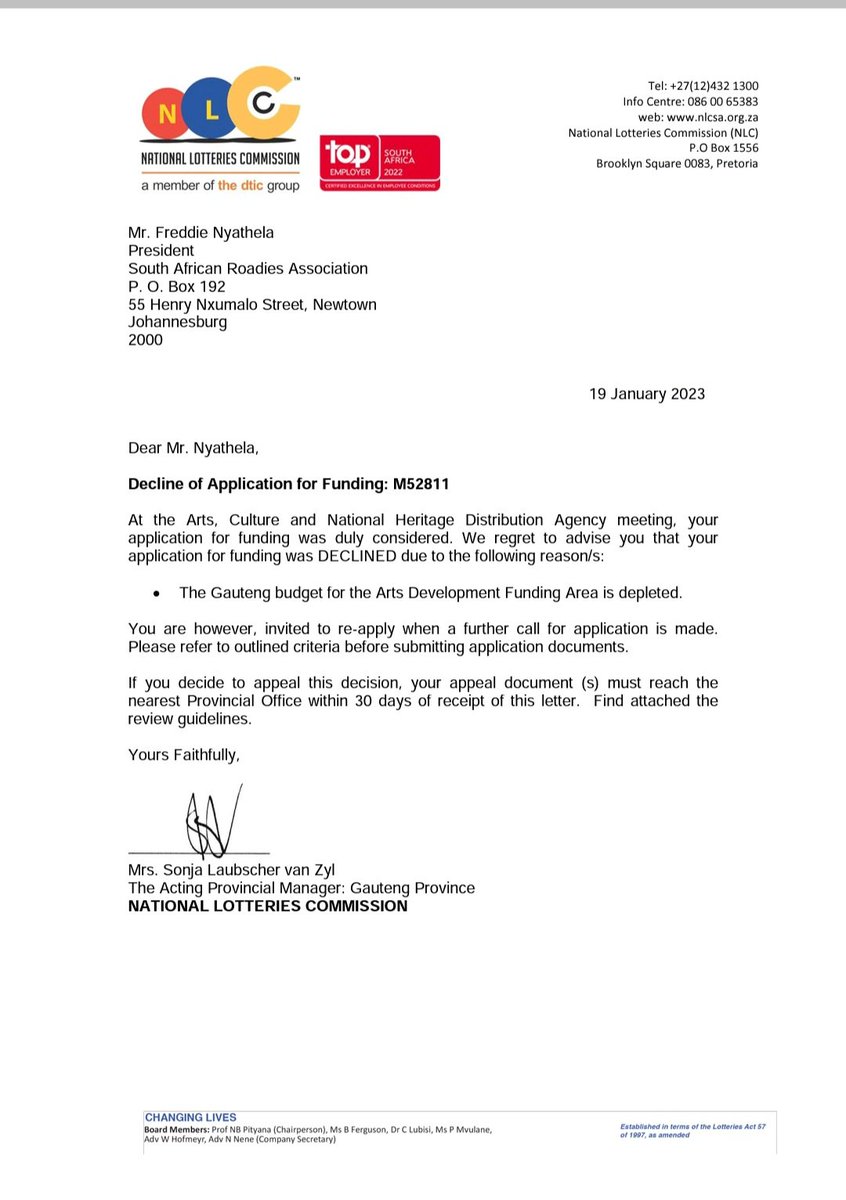 <a href="/SA_NLC/">IG: sa_nlc</a> The use of lies and abuse of power... to decline <a href="/SARoadies1/">SouthAfrican Roadies</a> compliant funding application... deliberately sabotaging youth empowerment and transformation. <a href="/ScholtzJodi/">Jodi Scholtz</a> <a href="/the_dti/">Technical Information Center</a> <a href="/ParliamentofRSA/">Parliament of RSA</a> <a href="/BmThivi/">ThiViNetwork</a> <a href="/GroundUp_News/">GroundUp</a>