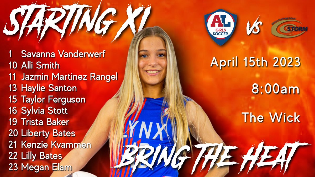 Our Starting XI for our match against Elkhorn South! Get here or Stream here: youtube.com/@allynxsports4…