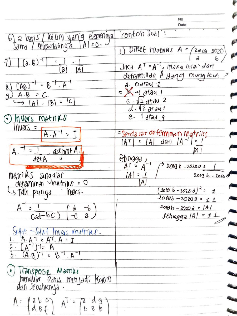 zakiarchives's tweet photo. CATATAN MATRIKSS ❤️‍🔥

a thread by @zakiarchives share dan rt biar pada tau ilmu ini 😎 https://t.co/5I9NMQffm2