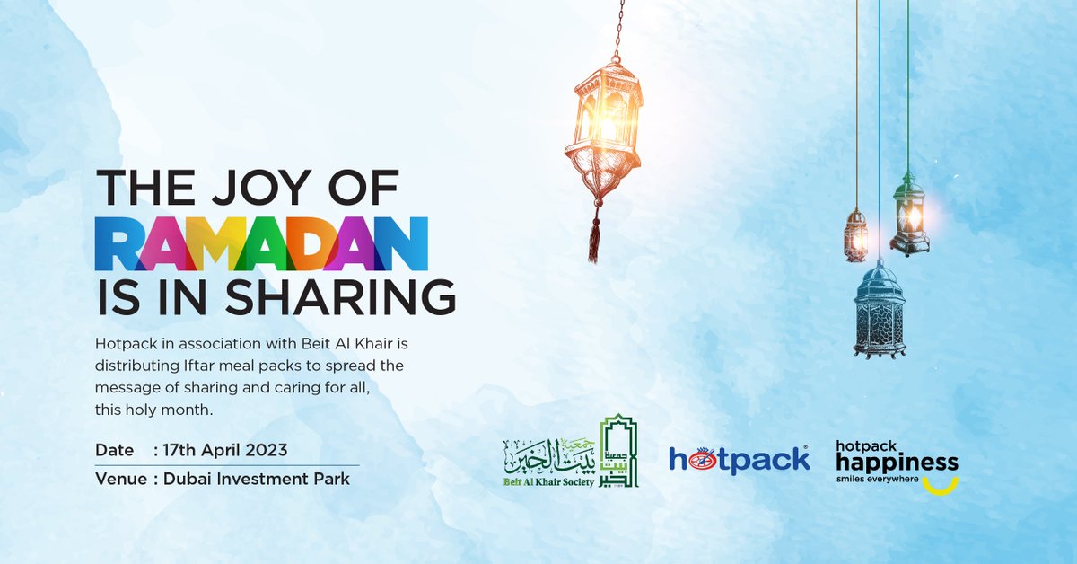 The true spirit of Ramadan is in sharing and caring. To spread this message further, we  have proudly associated with @beetalkhair to distribute Iftar meal packs at DIP. Let’s join hands in spreading light and love.

 #dubai #donationdrive #hotpack #charitysupport  #ramadan