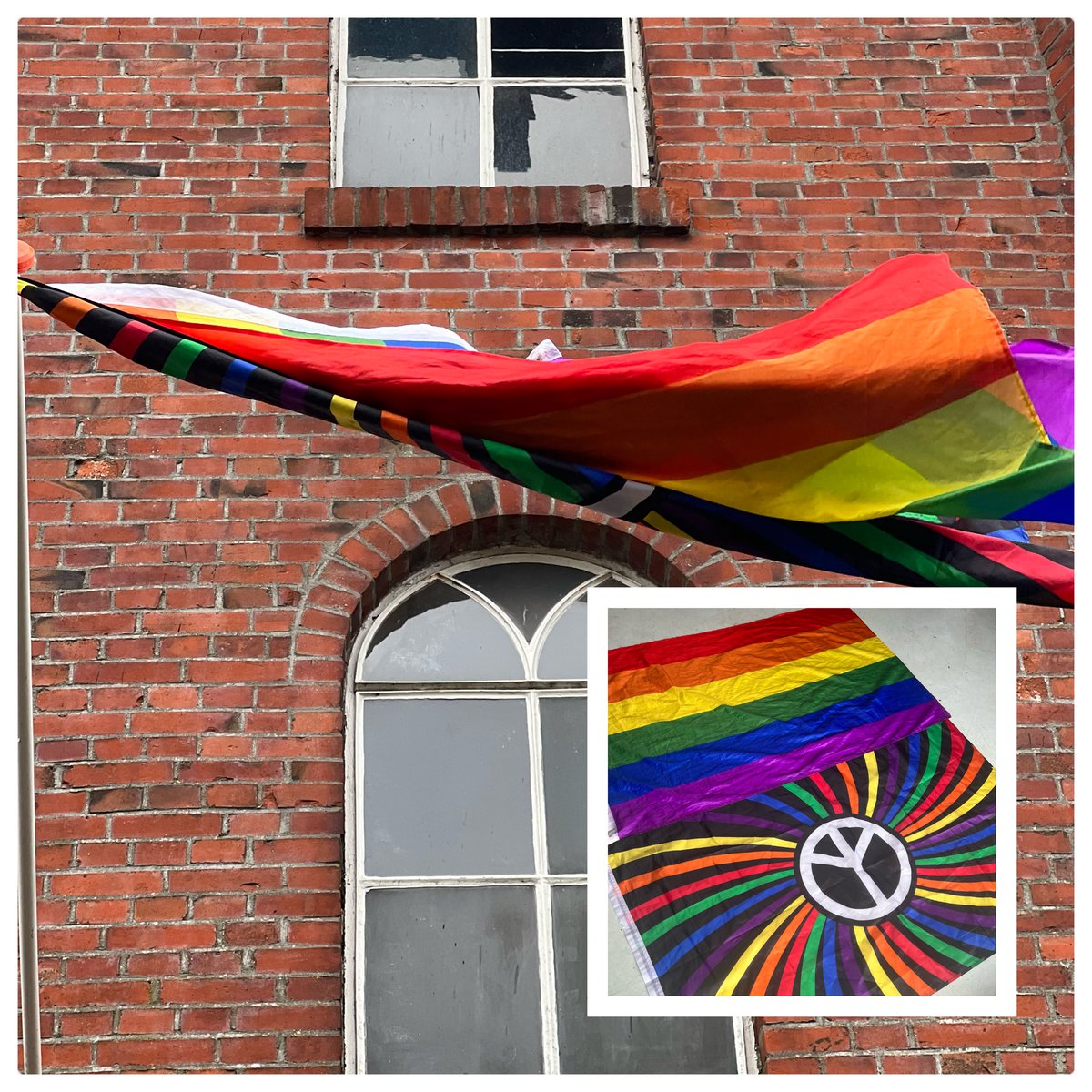 5 v moeite 7 v intentie?! De juiste vlag kwijt dus dit alternatief dat natúúrlijk losschoot!Dat een ieder die het nodig heeft zich desondanks gesteund voelt door ons geklungel!#samensterk #doorjestrotgeduwd #bevoorrechtgeklets #dorothysdragbargroningen #coceindhoven #doeslief🏳️‍🌈✌🏼