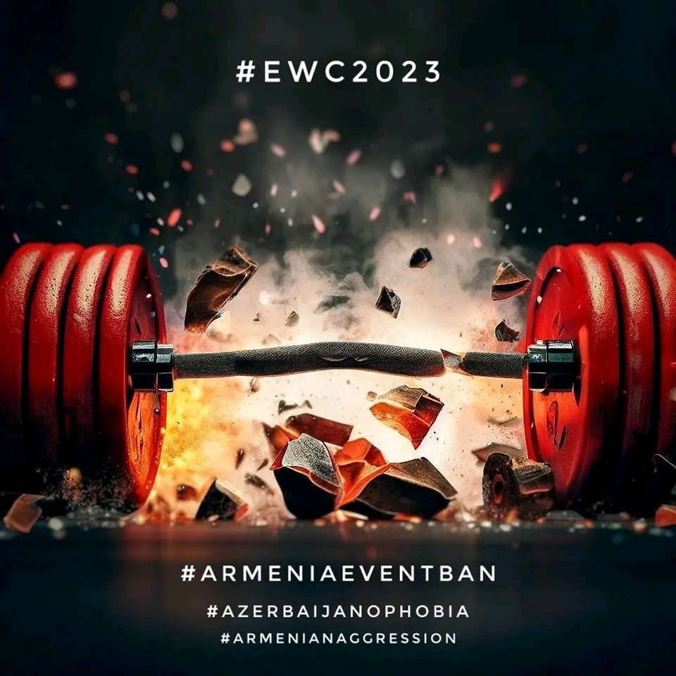 Zeynalselver1's tweet photo. #EWC2023 #StopArmenianVandalism #ArmenianAggression #Azerbaijanophobia We condemn the vile act of burning the Azerbaijani flag at the European Weightlifting Championship in Yerevan. Armenia must face consequences and lose the privilege to host international events! 🚫🇦🇲🤬 https://t.co/AmldSMqI7J