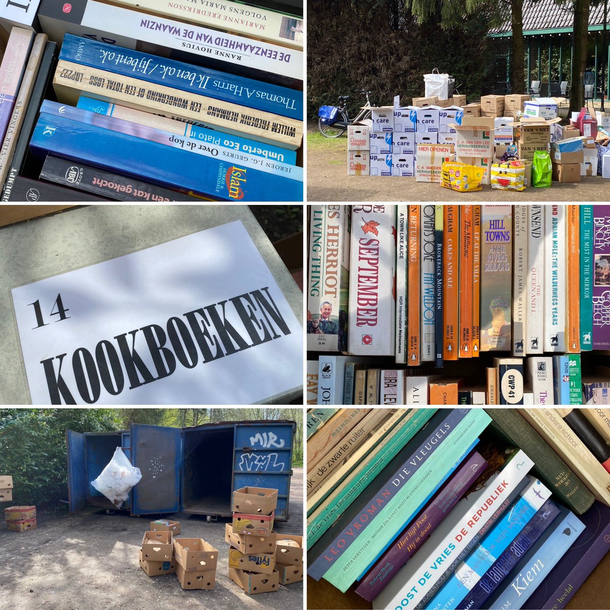 Eerste sorteerdag voor #Boekenbeurs #Utrecht. Op #hemelvaarsdag verkoop van de #tweedehands #boeken voor het goede doel <a href="/LG_Utrecht/">Leergeld Utrecht</a>. We hebben al veel mooie boeken binnen gekregen!