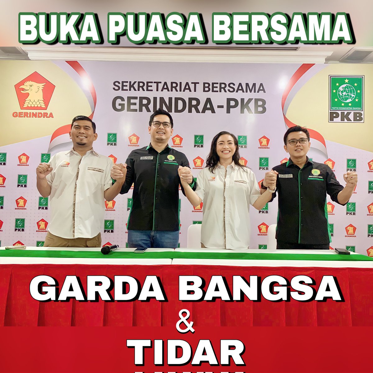 warga_pkb's tweet image. Gak kerasa udah tinggal 10 bulan lagi pemilu 2024.

Sejauh ini koalisi paling solid dan harmonis Gerindra - PKB, dengan masing-masing banomnya yang juga solid dan kompak.

Terus melakukan konsolidasi dalam rangka pemenangan dan pemantapan koalisi.

#gardabangsa #tidar