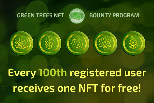 greentrees_io's tweet photo. According to our Bounty program, we're allocating 1 Green Trees NFT to every 100th registered user.

The first 10 lucky winners have already got their NFTs!
And from now on, they will be receiving daily rewards in GRN🫧.

Buy Green Trees NFT☘️, get 15% on your investment monthly! https://t.co/TN5JroQBrt