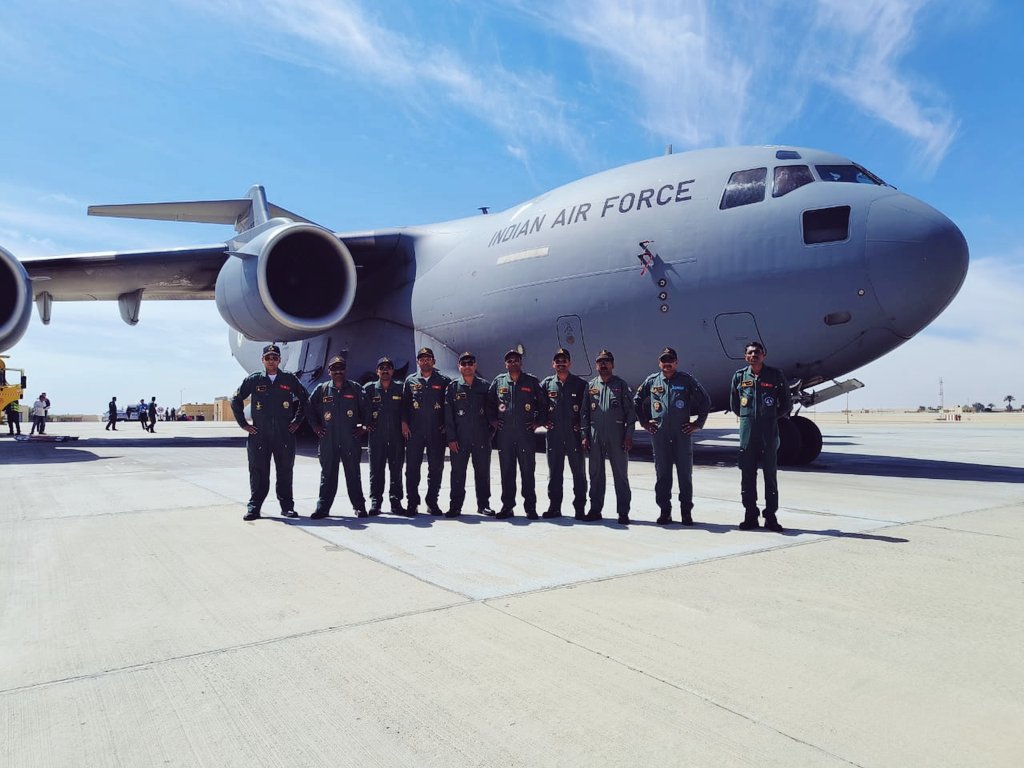 TheIndiaReview's tweet photo. Indian military team on the way to France to participate in multinational exercise ‘Orion 2023’ 
#ExerciseORION2023 #France #IAF #IndianAirForce #Orion23

https://t.co/lFlH4mQ0a0 https://t.co/2auV5YUhdU