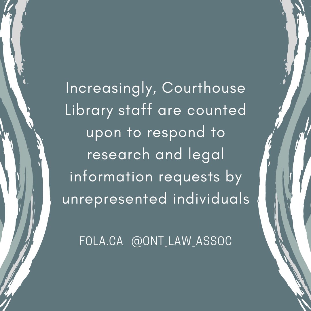 FOLA_tweets's tweet photo. Law Libraries are critical for lawyers across Ontario! Learn what our Bencher Election candidates think about important issues such as funding for Law Libraries: https://t.co/Gt7cYo6F5o @LawSocietyLSO #BencherElection https://t.co/8wDi7EJe55