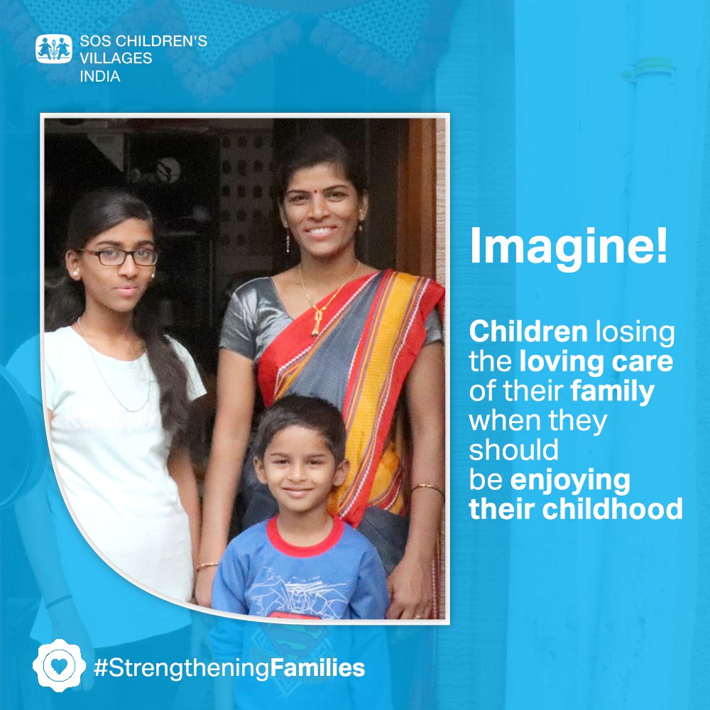 Let’s take a moment to imagine a child losing the loving care of their family when they should be enjoying their childhood. It's a heart-wrenching thought, isn't it? 

#SOSIndia #StrengtheningFamilies #BuildingFamilyBonds #Family #Child #StopAbandonment #Prevention
