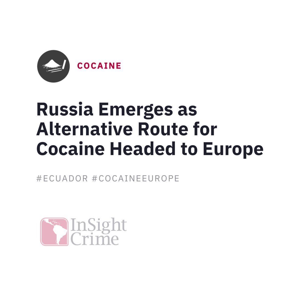 #Cocaine | The seizure of 699 kilograms of cocaine in Moscow, Russia, continues a trend of increasingly-large cocaine seizures in the country, and points to Russia becoming a new transit country for cocaine bound for Europe: rb.gy/z712a