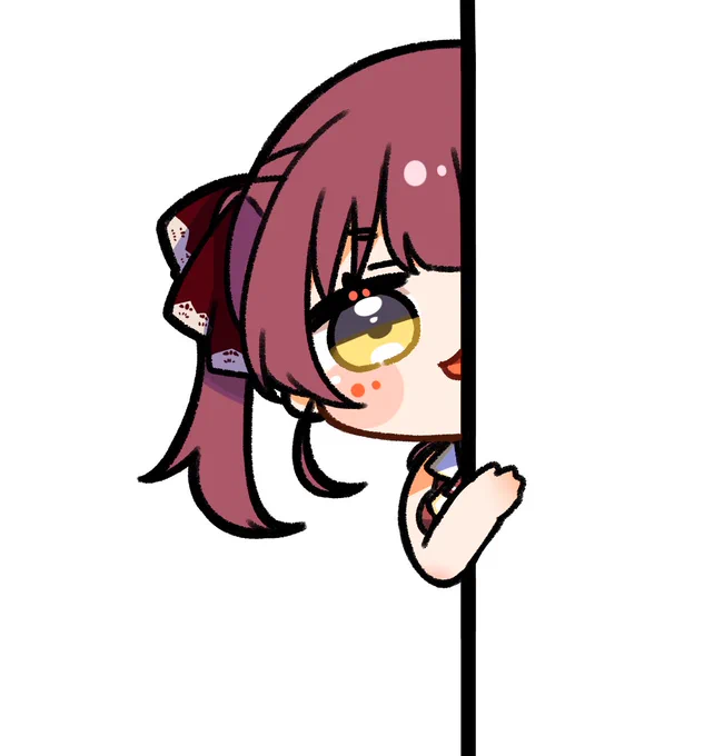 こっちを見ている船長#マリンのお宝 