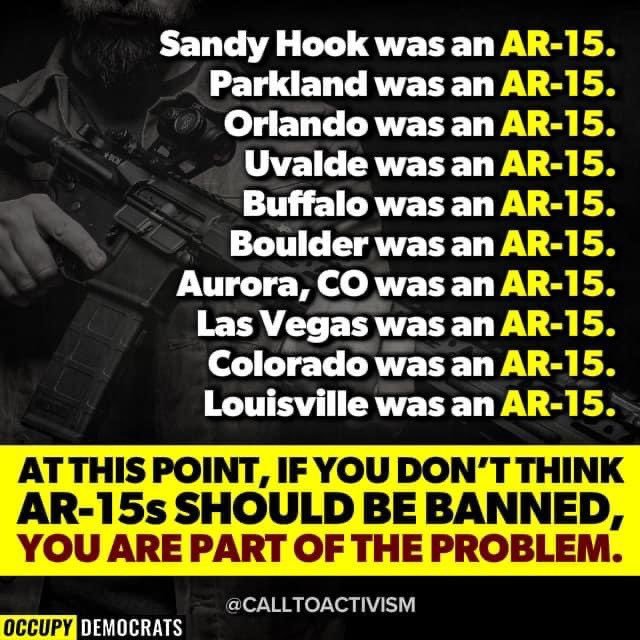 TonyHussein4's tweet photo. The Republican Party was at the NRA convention, promoting guns like the AR-15:
- Former President Donald Trump
- Former VP Mike Pence
- Jim Jordan
- Senator Mike Braun
- Indiana Governor Eric Holcomb
- South Dakota Governor Kristi Noem
- New Hampshire Governor Chris Sununu https://t.co/3BluiGwpMK
